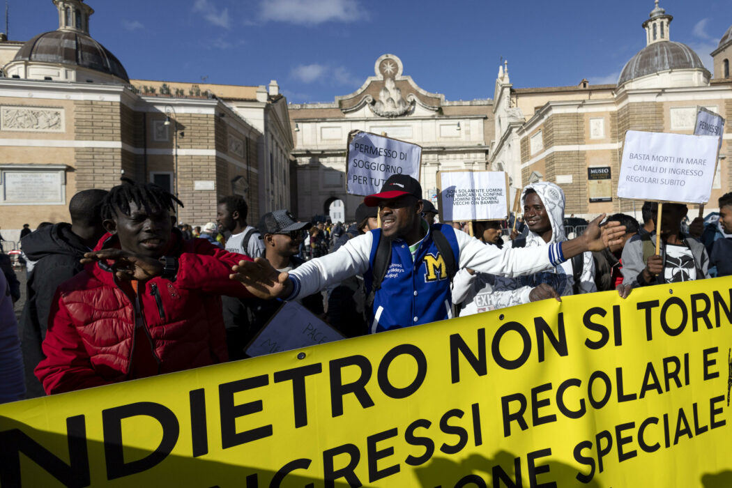 La manifestazione del PD a piazza del Popolo. Roma 11 novembre 2023
ANSA/MASSIMO PERCOSSI