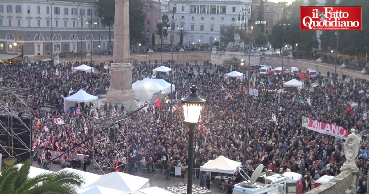 Manifestazione Pd, i dem riempiono Piazza del Popolo a Roma. Dal ...