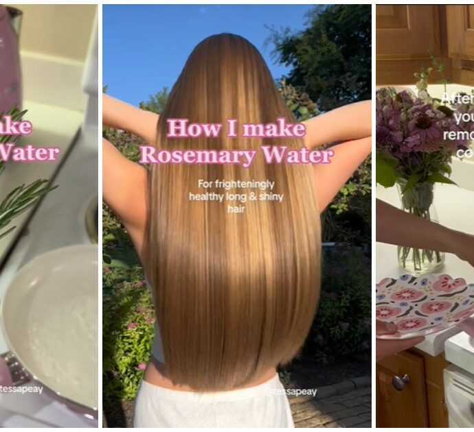 Rosemary Water, l’acqua al rosmarino è la nuova ossessione di TikTok: ecco che effetti ha (davvero) sui capelli. La parola all’esperta
