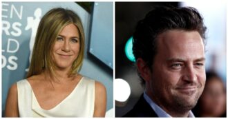 Copertina di L’addio di Jennifer Aniston a Matthew Perry: “Ti porterò per sempre con me. Ora sei totalmente in pace e lontano da ogni sofferenza”