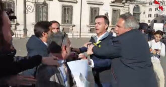 Copertina di Il presidente di Coldiretti Prandini aggredisce Della Vedova, sfiorata la rissa. Il deputato: “Lo denuncio” – Video