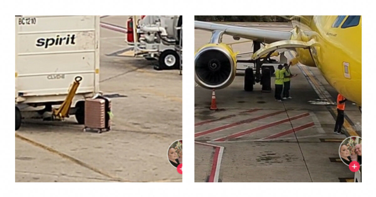 “Caro passeggero, il tuo bagaglio rosa è rimasto a terra e nessuno se ne accorge”: il video della titktoker sulla ‘valigia abbandonata’ diventa virale