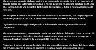 Copertina di Disdette, insulti e minacce di morte al ristorante di Torreglia, lo sfogo del gestore: “Basta, non abbiamo a che fare con la famiglia Turetta”