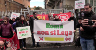Copertina di Protesta a Roma dei movimenti per l’abitare contro Salvini e Landini: “Diciotto sfratti al giorno, anche famiglie con minori”