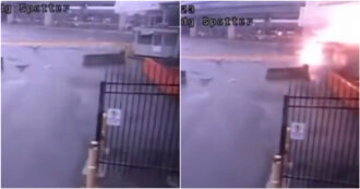 Copertina di Il video dell’esplosione sul Rainbow Bridge tra Usa e Canada: il botto ripreso dalle telecamere di sicurezza