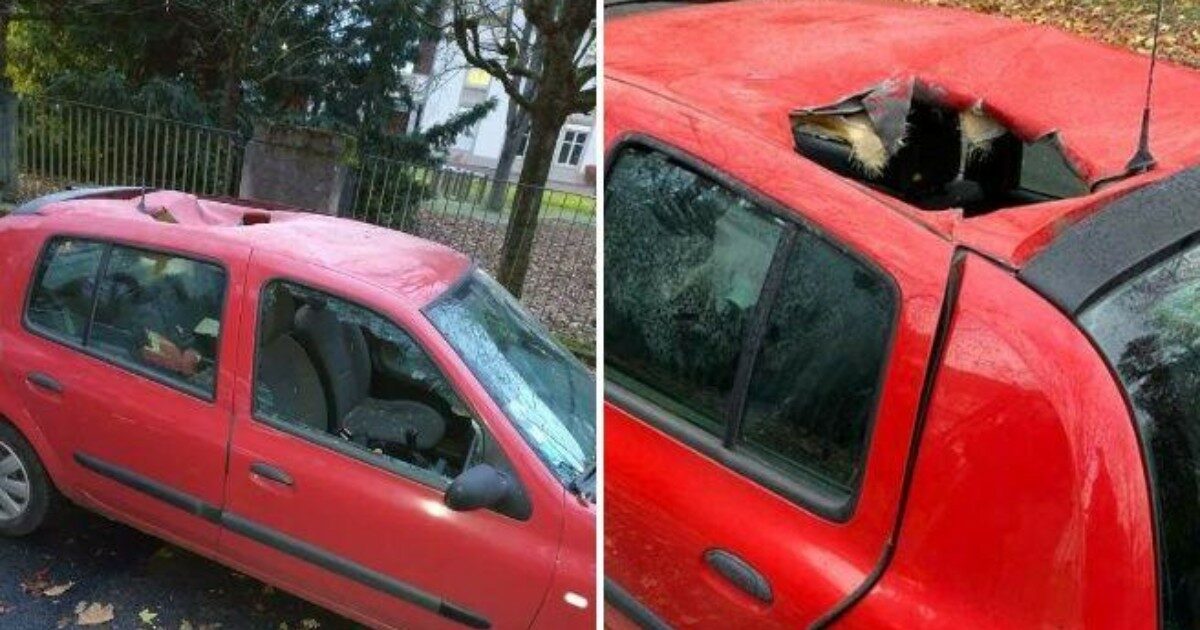 Il mistero dell’auto con un buco nel tettuccio: “Cosa è piovuto dal cielo? Se fosse stato un meteorite avremmo dovuto trovarlo”
