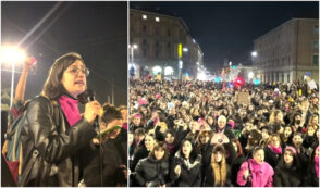 Copertina di Migliaia di persone in piazza a Bologna per Cecchettin: “Meloni vuole proteggerci? Ha tagliato il 70% dei fondi sulla violenza di genere”