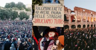 Copertina di L’Italia in piazza contro la violenza sulle donne. Una marea a Roma: “Siamo 500mila”. Folla ai cortei da Milano a Messina