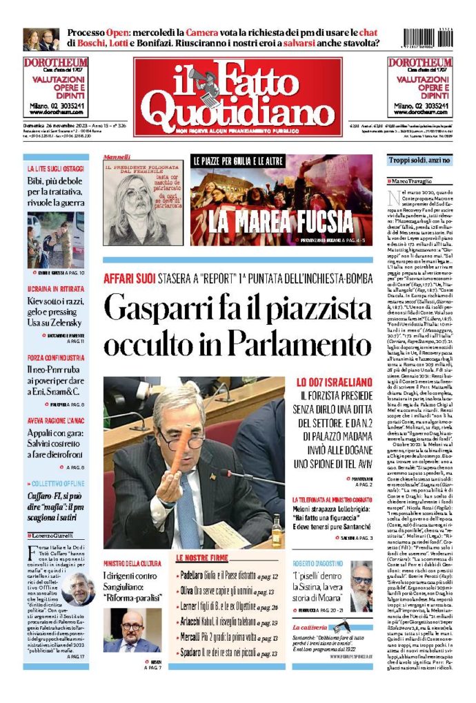 Copertina di domenica 26 Novembre 2023