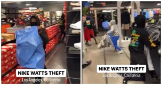 Copertina di La rapina lampo nel negozio Nike è impressionante: 11 mila euro di bottino in 37 secondi – Video
