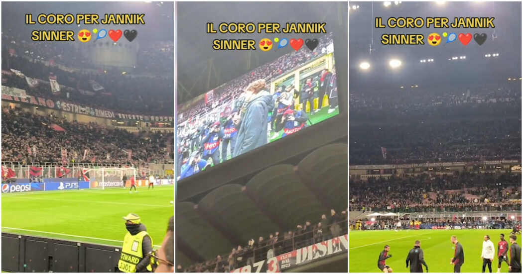 Jannik Sinner a San Siro per vedere il Milan, i tifosi rossoneri lo celebrano così – Video