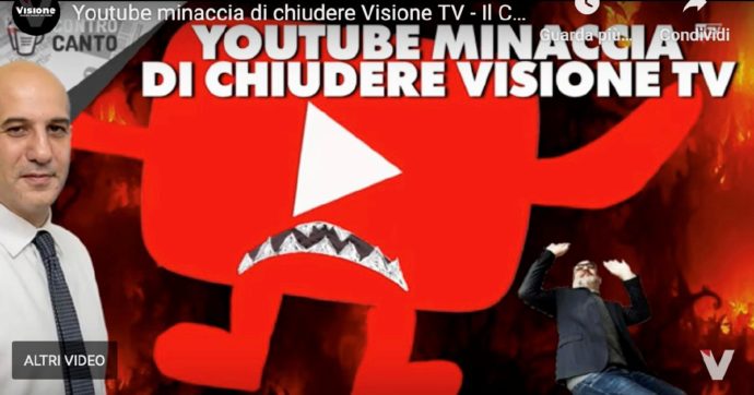 Critiche sul Covid, sospeso il canale di “Visione Tv”