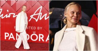 Copertina di Pamela Anderson irriconoscibile senza trucco sul red carpet dei Fashion Awards: “È una scelta di libertà”