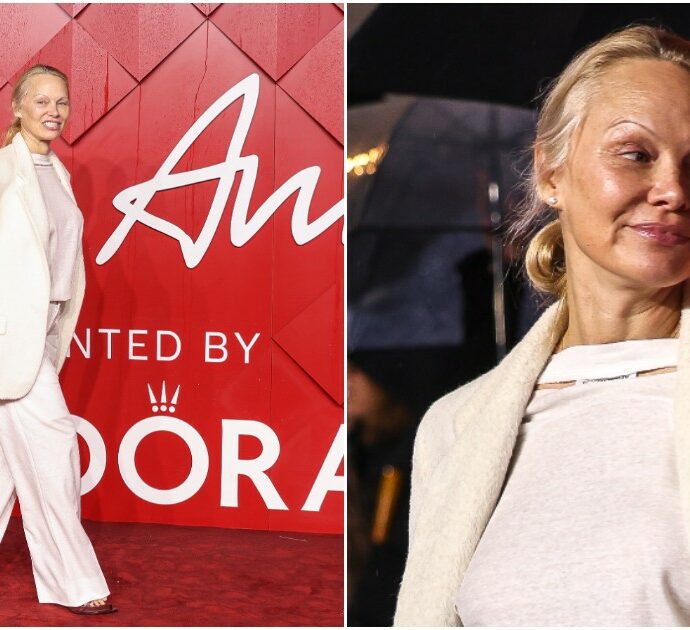 Pamela Anderson irriconoscibile senza trucco sul red carpet dei Fashion Awards: “È una scelta di libertà”