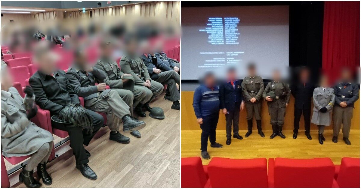 Vanno alla proiezione del film con Favino indossando divise militari (anche naziste): è polemica a Pordenone