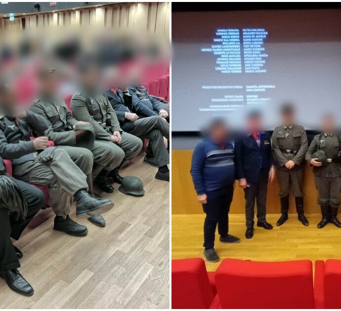 Vanno alla proiezione del film con Favino indossando divise militari (anche naziste): è polemica a Pordenone