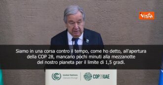 Copertina di Cop28, Guterres: “Il pianeta è a pochi minuti dalla mezzanotte, è una corsa contro il tempo” – Video