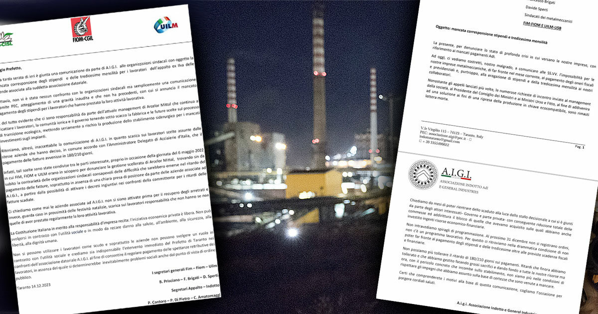 Ex Ilva, il pacco di Natale: la società non paga l’indotto, 3.500 operai senza stipendi e tredicesima. I sindacati: “Lavoratori usati come scudo”