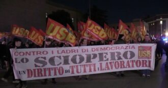 Copertina di Corteo per il diritto allo sciopero a Roma, USB e studenti arrivano fino al ministero dei Trasporti: “Salvini vai a casa”