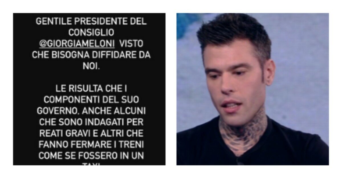 Fedez difende Chiara Ferragni e torna a parlare a Giorgia Meloni: “Le risulta che i membri del suo governo indagati per reati gravi abbiano chiesto scusa?”