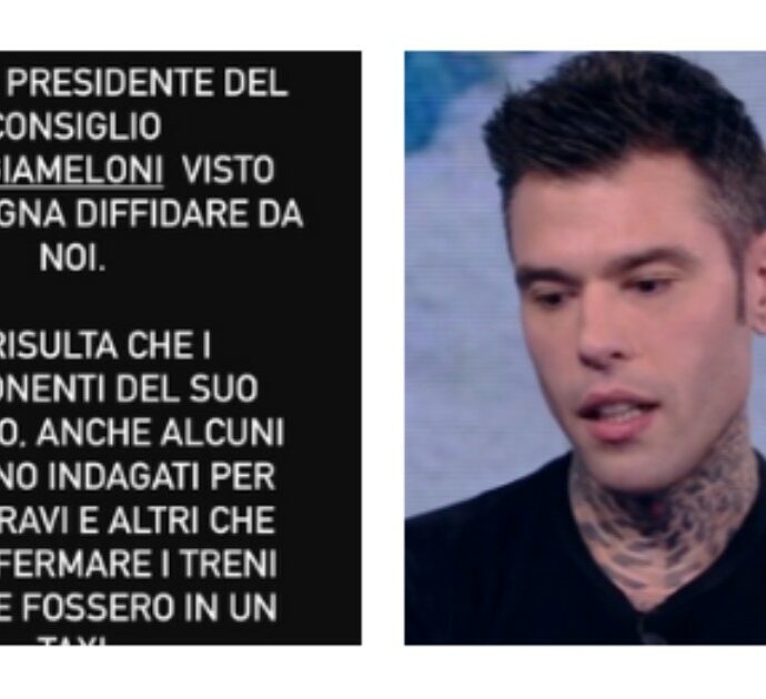 Fedez difende Chiara Ferragni e torna a parlare a Giorgia Meloni: “Le risulta che i membri del suo governo indagati per reati gravi abbiano chiesto scusa?”