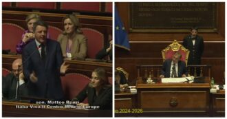 Copertina di Gasparri a Renzi durante il suo intervento al Senato: “Vai a ca**re”. Borghi (Iv): Il presidente intervenga”. E La Russa chiede il riesame tv