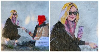 Copertina di TvBoy e il murales su Chiara Ferragni e il caso Balocco: con una mano dona, con l’altra si riprende