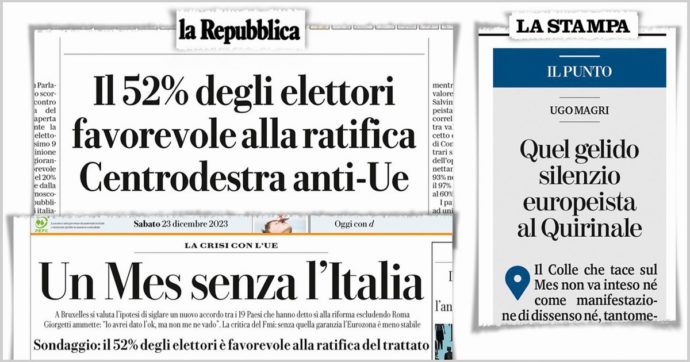 Copertina di “Isolati”, “inaffidabili”, “l’Italia rischia”. I giornali e la realtà parallela sul Mes