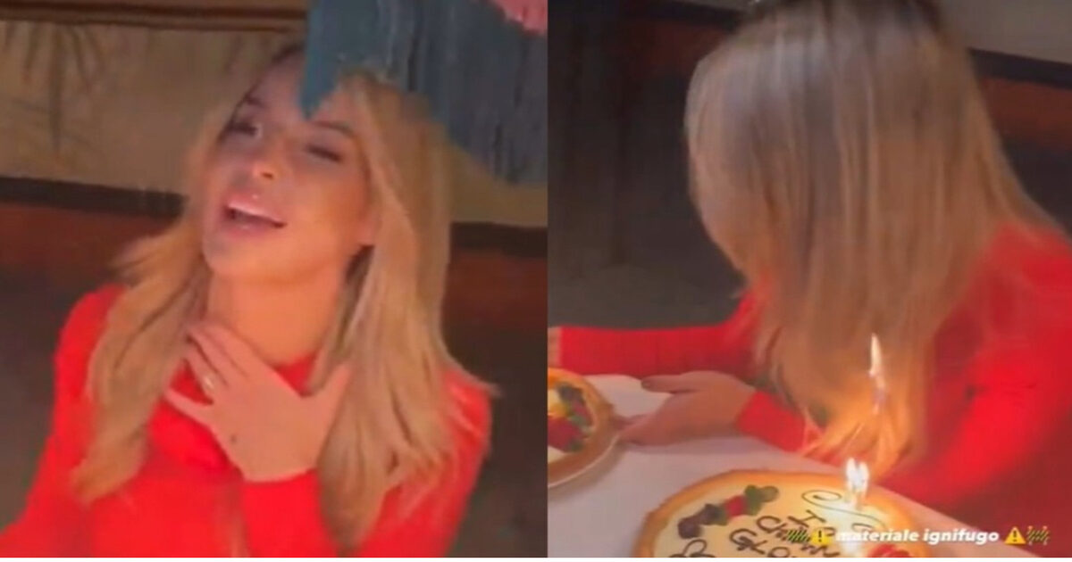 Paura per Sophie Codegoni: spegne le candeline di compleanno e i capelli prendono fuoco – VIDEO