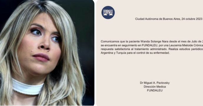 Copertina di Wanda Nara pubblica la diagnosi della malattia: “Leucemia mieloide cronica”. Poi scrive: “Caro 2024, non deludermi”