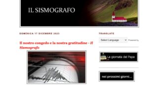 Copertina di Chiude l’informazione religiosa de ‘il Sismografo’ nel momento storico in cui serve di più