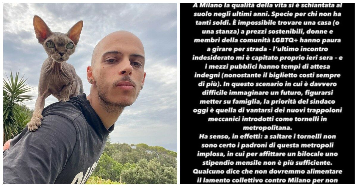 Lo scrittore Jonathan Bazzi contro Milano: “La qualità della vita si è schiantata al suolo”. E racconta di un “incontro indesiderato” omofobo