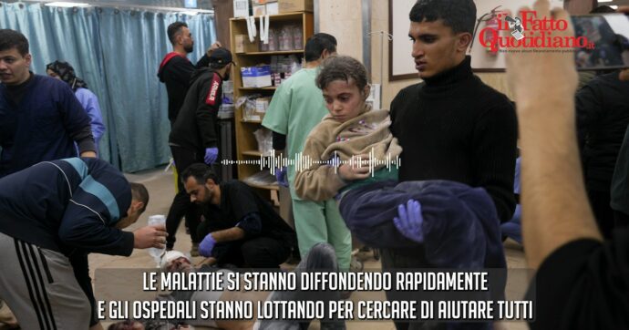 Copertina di Voci di Gaza – Anche la carenza di servizi igienici è un’emergenza: “Aumentano le malattie tra gli sfollati, negli ospedali si lotta per aiutare tutti”