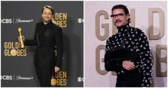 Copertina di “Suc***alo, Pedro”: Kieran Culkin vince il Golden Globe e sbeffeggia così il rivale Pedro Pascal