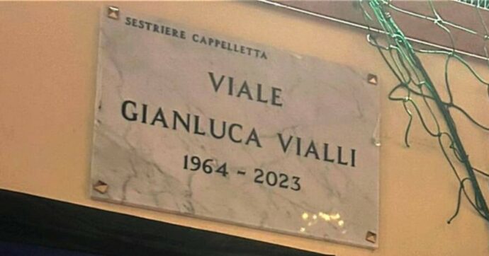A Rapallo intitolata una via a Gianluca Vialli, ma la targa ha un errore