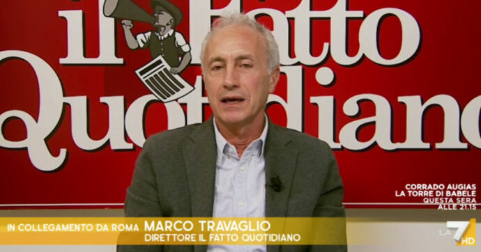 Copertina di Questione morale, Travaglio a La7: “È possibile che un senatore come Renzi si procacci affari in Stati esteri e in Aula non si muova una paglia?”