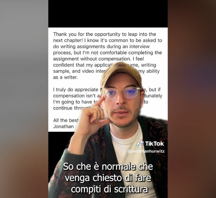 “Durante una selezione per un’assunzione mi hanno chiesto un compito di scrittura, ho detto di no. Dobbiamo smettere di lavorare gratis”