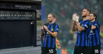 Copertina di Lite all’Hollywood, “denunciati 2 giocatori dell’Inter: hanno minacciato un ragazzo e gli hanno chiesto di dire ‘Milan m***a’”