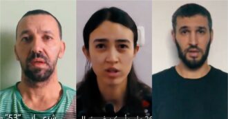 Copertina di Hamas pubblica un nuovo video con tre ostaggi israeliani: c’è anche la 26enne Noa Argamani, rapita al rave nel deserto