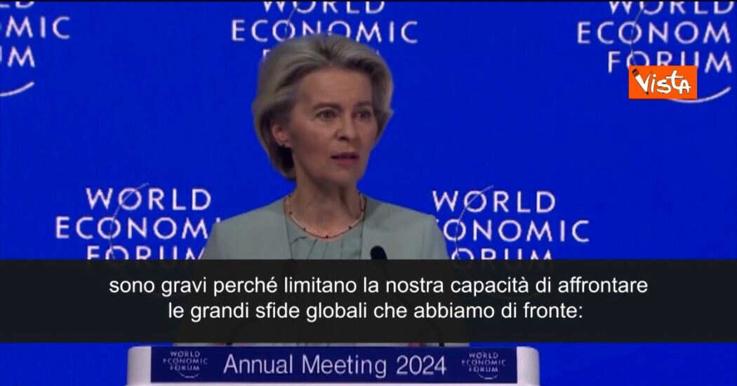 Von der Leyen a Davos: “Preoccupano disinformazione e cattiva informazione, limitano le capacità di affrontare le sfide”