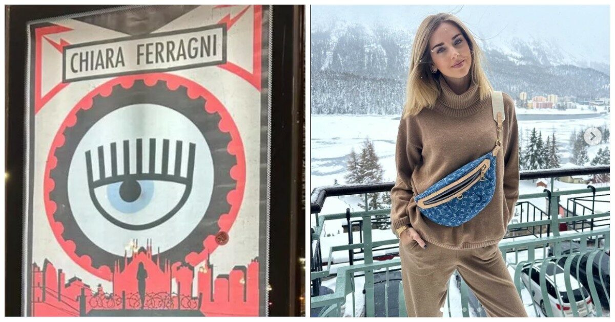 L’occhio del brand di Chiara Ferragni contornato da filo spinato: “Il re è nudo e si vedono gli ingranaggi della dittatura dell’immagine”