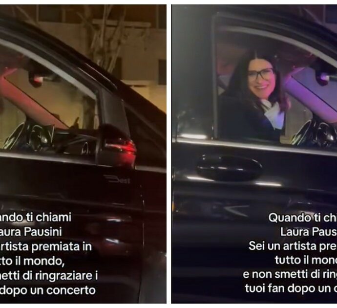 Fan incontrano Laura Pausini ferma al semaforo dopo il concerto: il video diventa virale