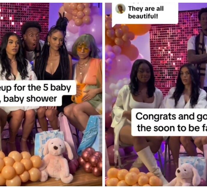 Mette incinta 5 ragazze assieme ed organizza un baby shower con tutte le future madri: “Non ci resta altro da fare che sostenerci a vicenda”