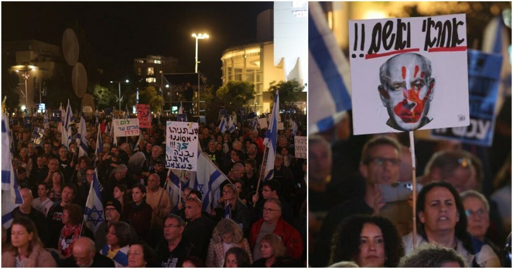 Israele, proteste nel centro di Tel Aviv: “Netanyahu dimettiti”. Guterres critica il premier: “Inaccettabile il rifiuto di due popoli, due Stati”