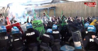 Copertina di Vicenza, corteo dei centri sociali contro la presenza di Israele alla fiera orafa: scontri e cariche della polizia