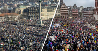 Copertina di Germania, un milione e mezzo di persone in piazza contro l’estrema destra. A Monaco manifestazione interrotta per l’eccessiva affluenza