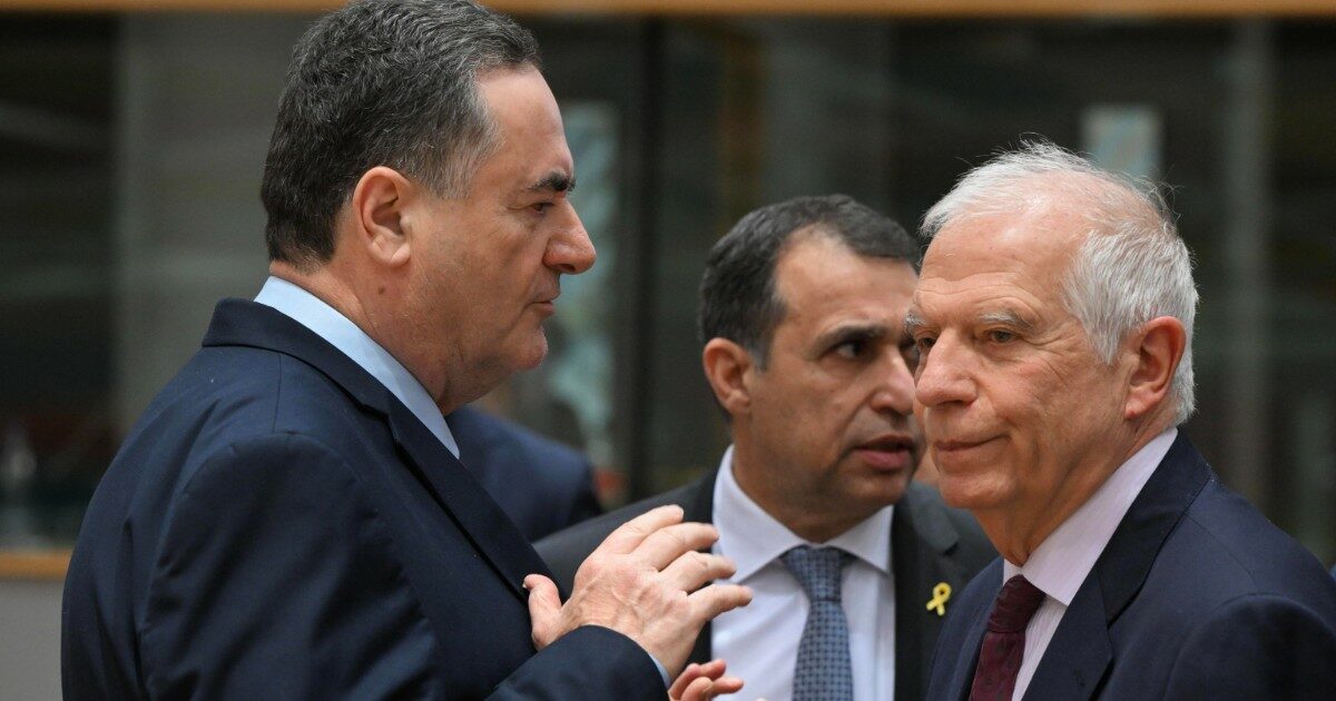 Ai Paesi Ue il ministro israeliano propone “un’isola per i palestinesi”. Poi precisa: “Non per spostarli lì”. Borrell irritato: “Poteva sfruttare meglio il tempo”