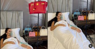 Copertina di Giulia Nati, il video dell’influencer che si finge in letto di morte con la flebo attaccata a una borsa fa discutere. Carolina Marconi: “Molto triste”