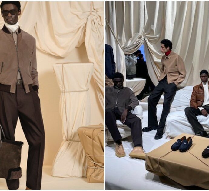 La Men’s Fashion Week piena di colpi di scena: dal total look di K-Way all’artigianalità di Tod’s. Si alza il sipario sul bomber Tod’s