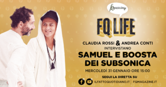 Copertina di Samuel e Boosta dei Subsonica a FqLife presentano “Realtà aumentata” in diretta con Claudia Rossi e Andrea Conti